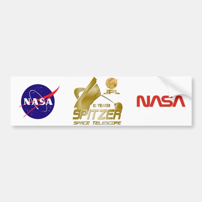 Spitzer Space Telescope Bumper Sticker (Front)