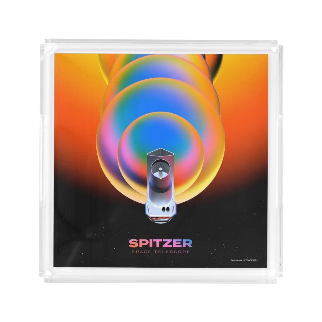 Spitzer Space Telescope Poster. Acrylic Tray (Front)