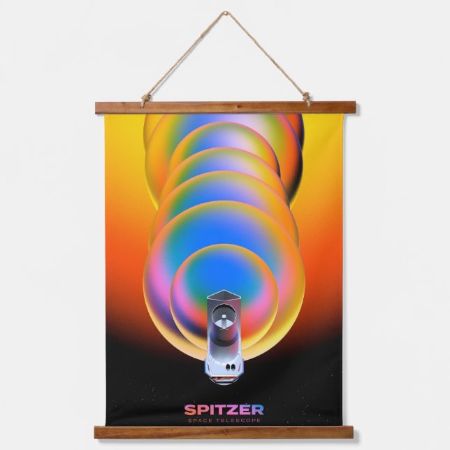 Spitzer Space Telescope Poster. Hanging Tapestry (Front)