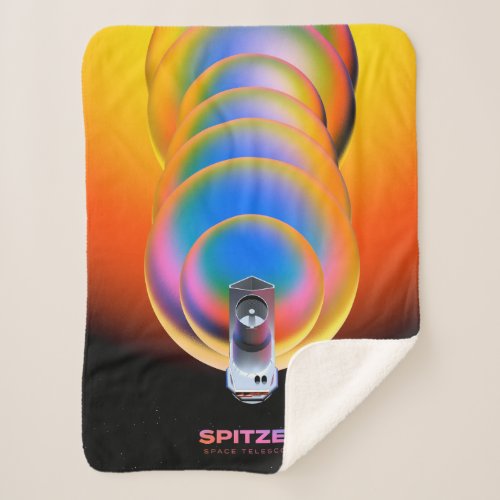 Spitzer Space Telescope Poster Sherpa Blanket