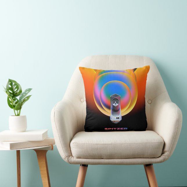 Spitzer Space Telescope Poster. Throw Pillow (Chair)
