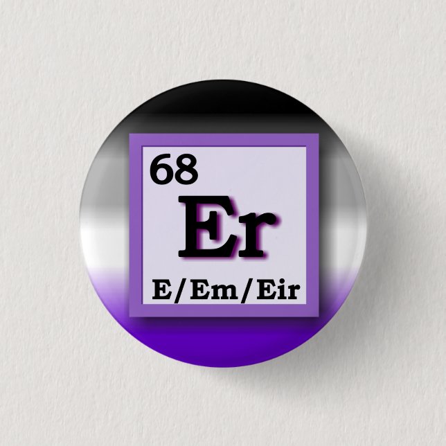 Spivak - Periodic Table personal gender pronouns Button (Front)