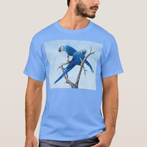 Spix Macaw endangered Parrot T_Shirt
