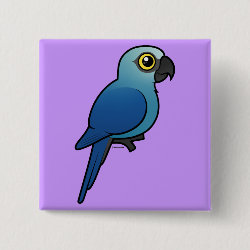 Birdorable Spix's Macaw Square Button