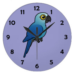 Birdorable Spix's Macaw Large Round Wall Clock