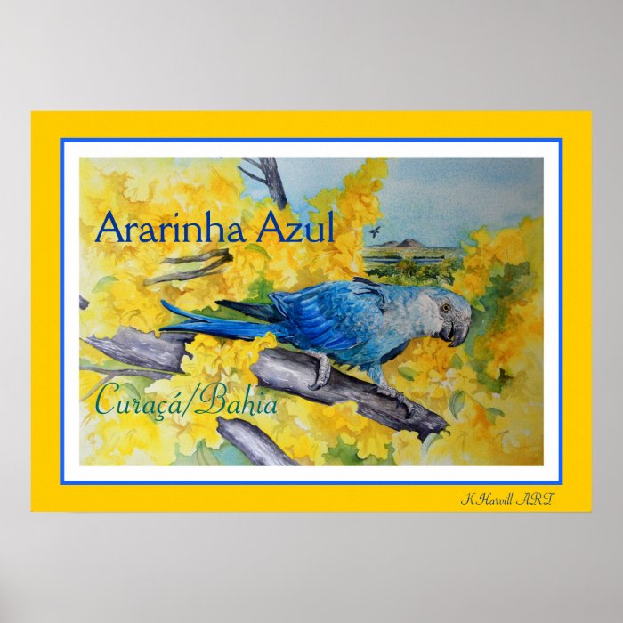 Spix's Macaw or Ararinha Azul/Curaçá Art Poster