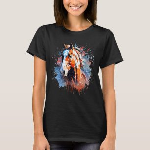 Splash American Quarter Horse  Colorful T-Shirt