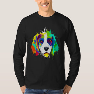 Splash Art Colorful Beagle Dog T-Shirt