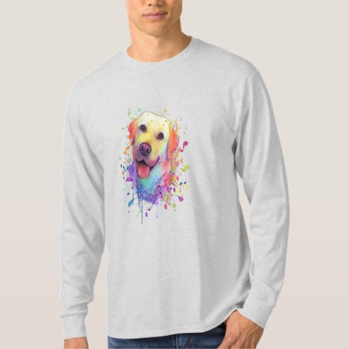 Splash Art Labrador Retriever Lab Gift Men Women T_Shirt