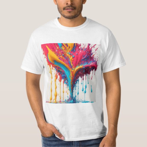 Splash art of coloful T_shirt