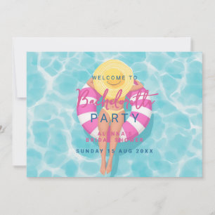 Splash bachelorette Pool Party bridal Invitation