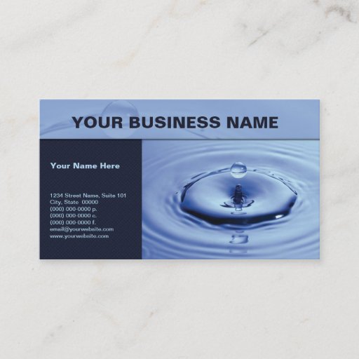 Customizable Splash Business Card