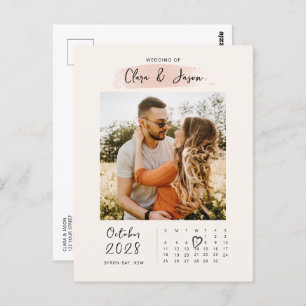 Splash calendar photo Save the Date Invitation Postcard