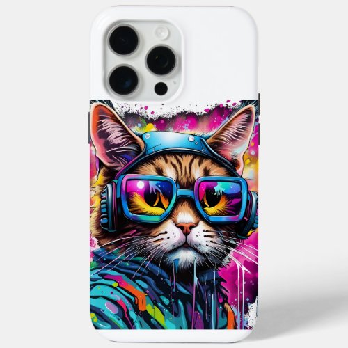 Splash Color Motorcycle Cat White Iphone Case