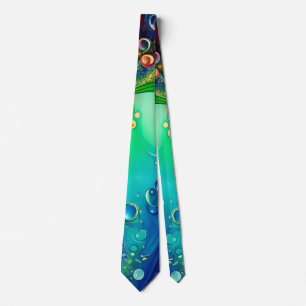 Splash! Colorful bubbles Abstract  Neck Tie