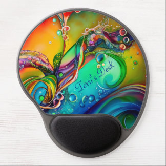Splash! Colorful bubbles Abstract Personalize Gel Mouse Pad
