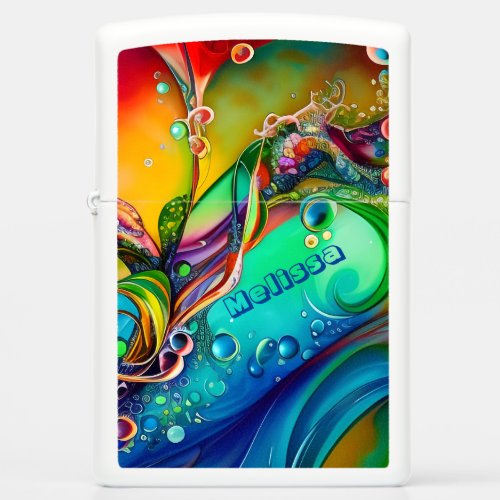 Splash Colorful bubbles Abstract personalized Zippo Lighter