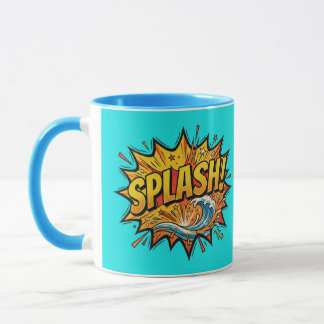 SPLASH Comic Book Light Blue Combo Mug