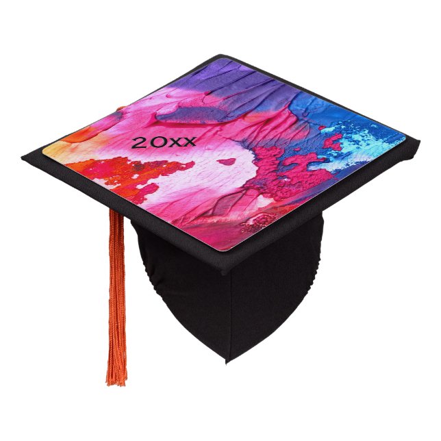 Splash Date Graduation Cap Topper (Angled)