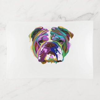 Splash Dog Owner English Bulldog Trinket Tray