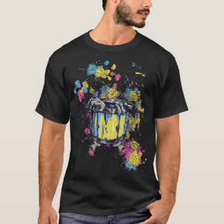 Splash Drummer - color explosion on the snare T-Shirt