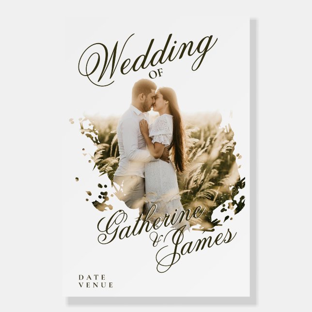 splash effect masking photo wedding sign (Front)