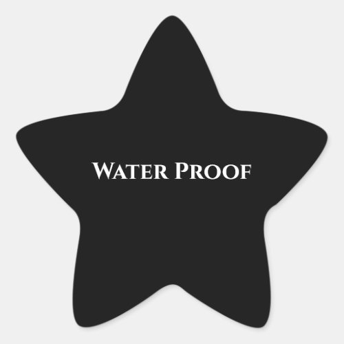 Splash Free Package Label Water Proof Black White