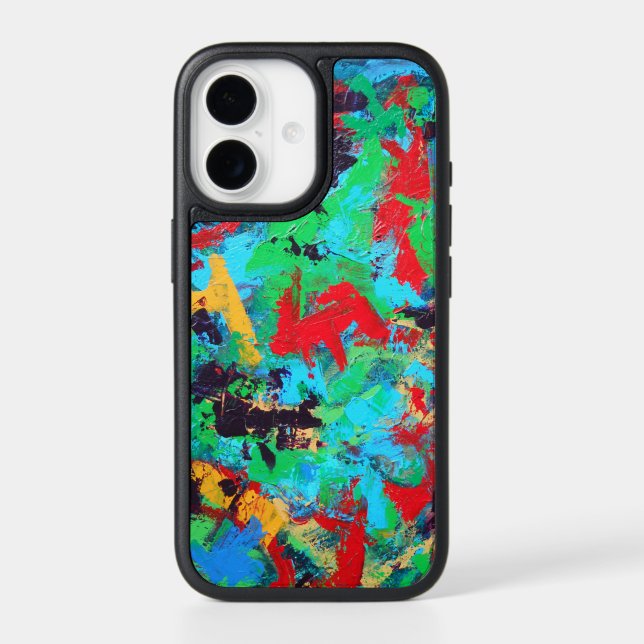 Splash-Hand Painted Abstract Art Otterbox iPhone Case (Back)