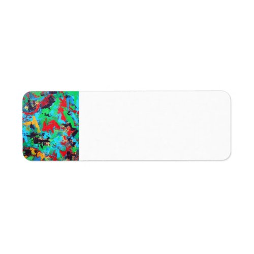 Splash-Hand Painted Abstract Brushstrokes Label