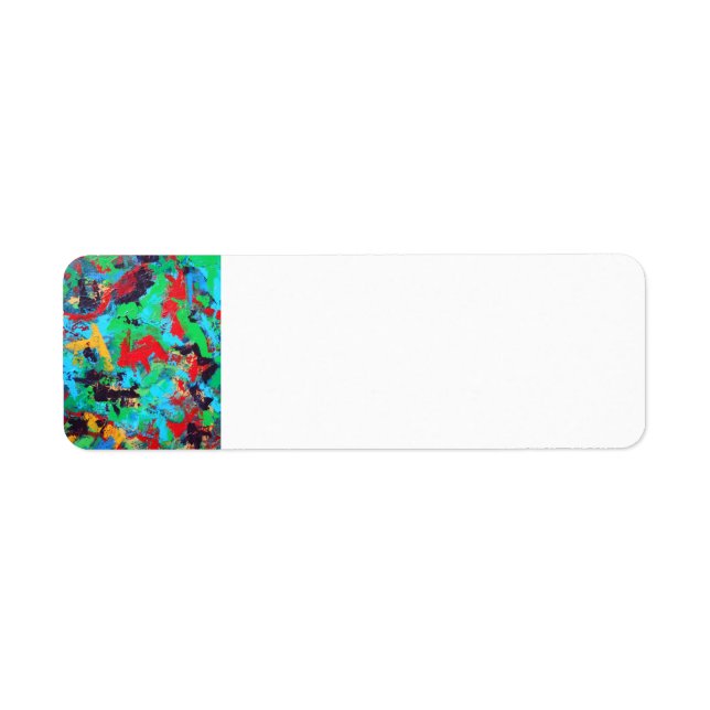 Splash-Hand Painted Abstract Brushstrokes Label (Front)