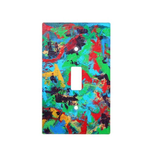 Splash_Hand Painted Abstract Brushstrokes Light Switch Cover