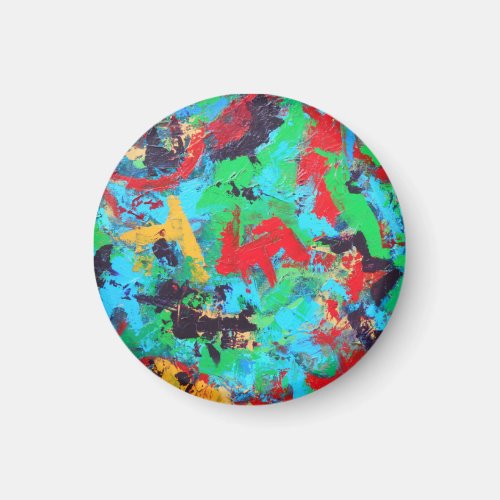 Splash-Hand Painted Abstract Brushstrokes Magnet