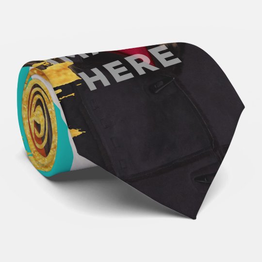 Splash Image Cut Custom Photo Funny Neck Ties