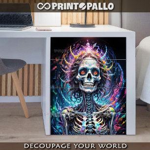 Splash ink Skull in colors wonderland Tissue Paper