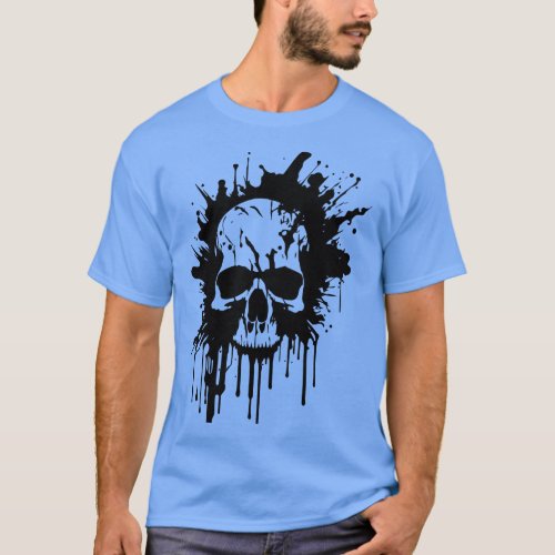 splash ink skull T_Shirt
