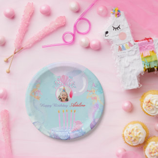Splash Into a Mermaid Birthday Bash! Paper Plates