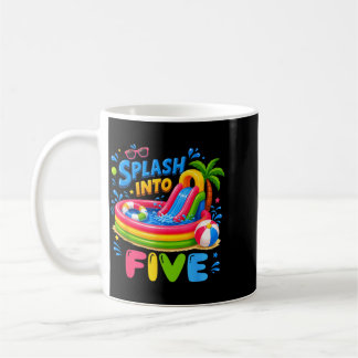 Splash Into Five 5th Summer Swimming Pool Birthday Coffee Mug