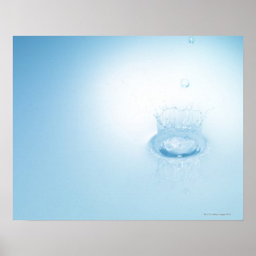 Splash made by water drop poster