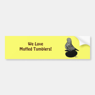 Splash Muffed Tumbler Pigeon 2 Bumper Sticker