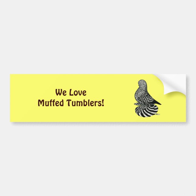 Splash Muffed Tumbler Pigeon Bumper Sticker (Front)