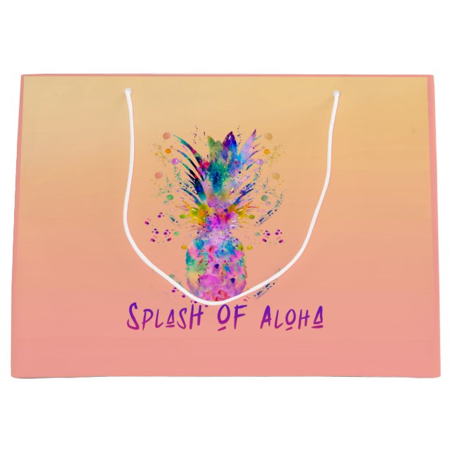 Splash of Aloha Large Gift Bag (Front)