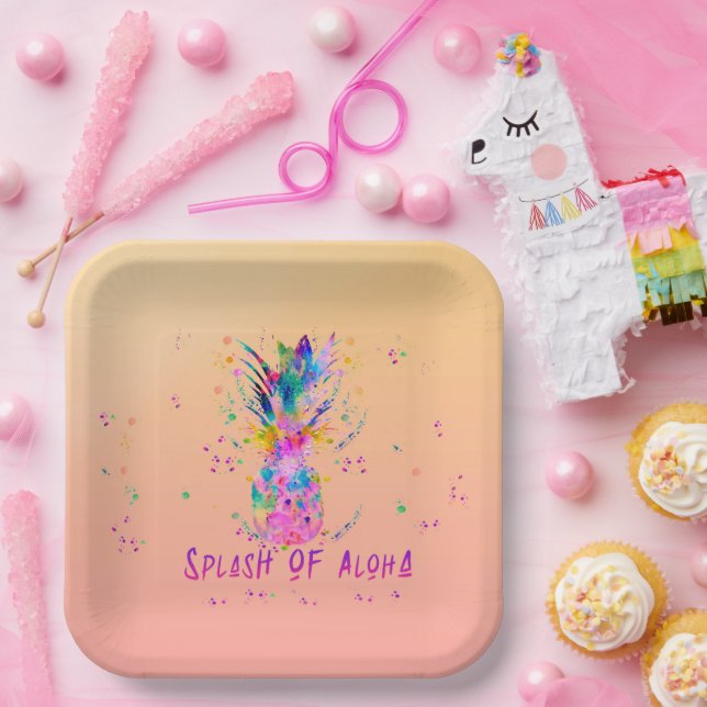 Splash of Aloha Paper Plates (Party)