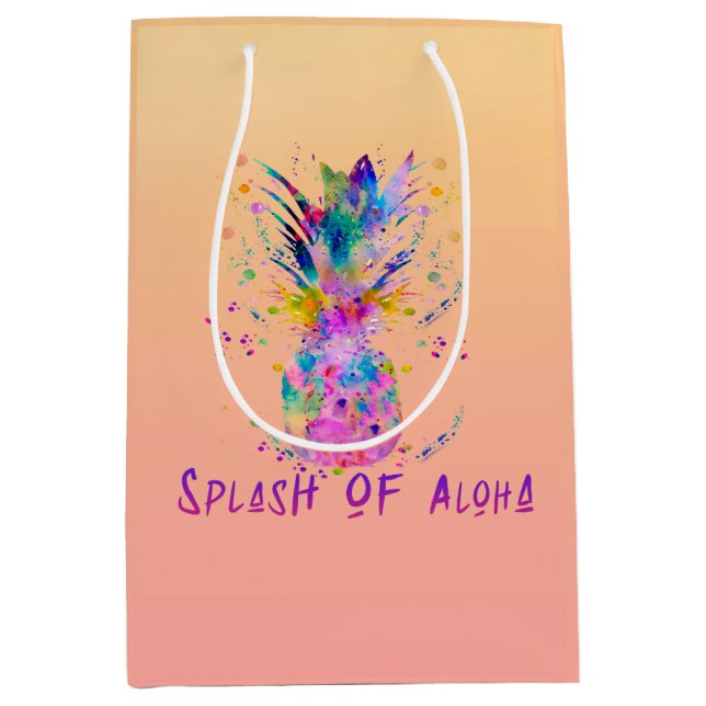 Splash of Aloha Tall Gift Bag (Front)