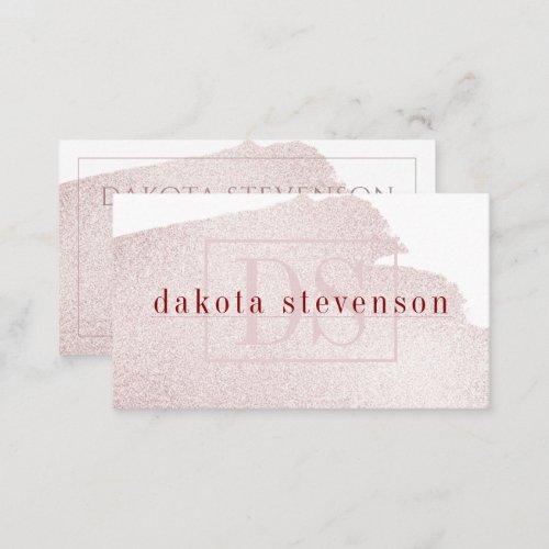 Splash of Blush  Modern Red and Pink Watercolor Business Card