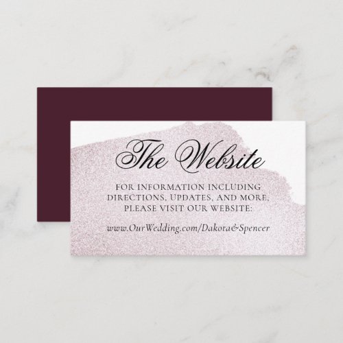 Splash of Burgundy  Elegant Watercolor Website Enclosure Card