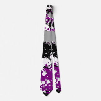 Splash of Color - Asexual Pride Neck Tie