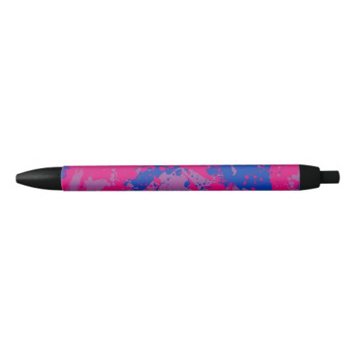 Splash of Color  Bisexual pride Black Ink Pen