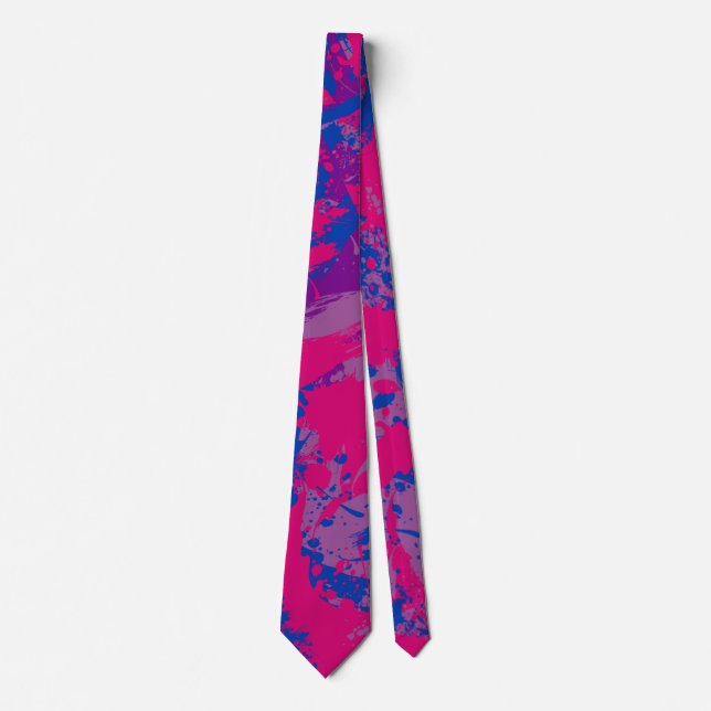 Splash of Color | Bisexual Pride   Neck Tie (Front)