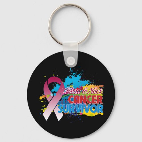 Splash of Color _ Head and Neck Cancer Survivor Keychain