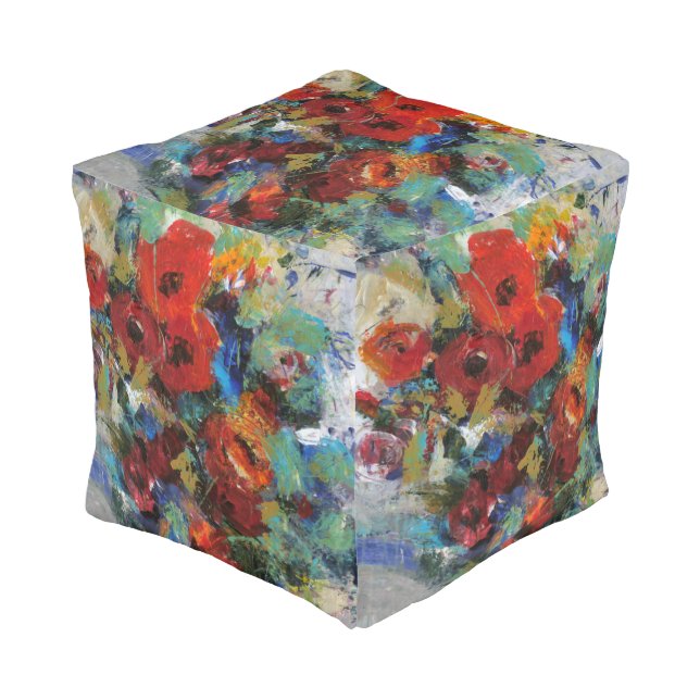 Splash of Color II Pouf (Angled Front)